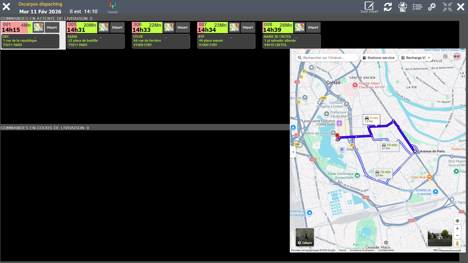 Suivi livraisons OscarPOS